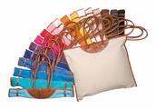 ROTOLO S SHOPPING BAG TESSUTO E CUOIO 40X33