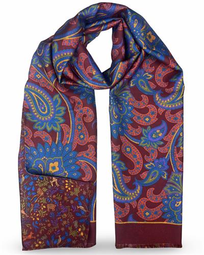 SCIARPA GASTONE DOUBLE FACE 46X185 100%SETA