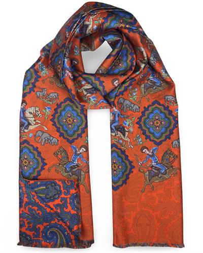 SCIARPA GASTONE DOUBLE FACE 46X185 100%SETA