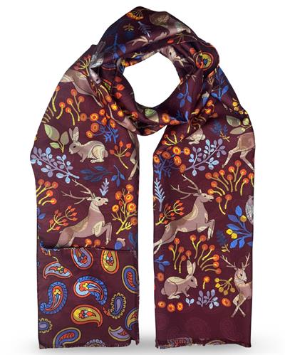 SCIARPA GASTONE DOUBLE FACE 46X185 100%SETA