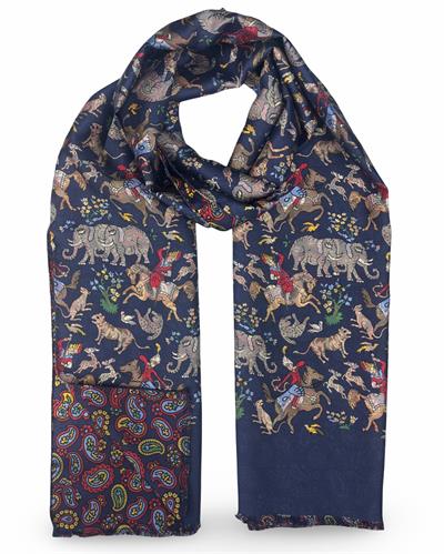 SCIARPA GASTONE DOUBLE FACE 46X185 100%SETA