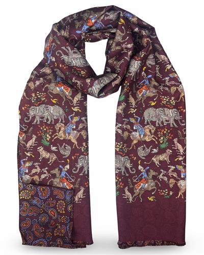 SCIARPA GASTONE DOUBLE FACE 46X185 100%SETA