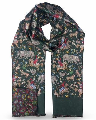 SCIARPA GASTONE DOUBLE FACE 46X185 100%SETA