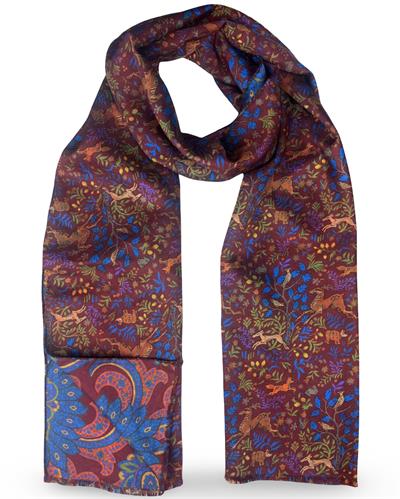 SCIARPA GASTONE DOUBLE FACE 46X185 100%SETA