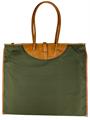 ROTOLO M SHOPPING BAG TESSUTO E CUOIO 49X43