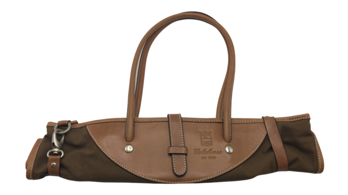 ROTOLO S SHOPPING BAG TESSUTO E CUOIO 40X33