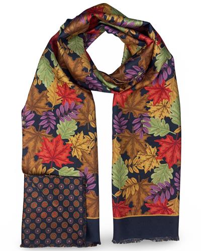 SCIARPA GASTONE DOUBLE FACE 46X185 100%SETA