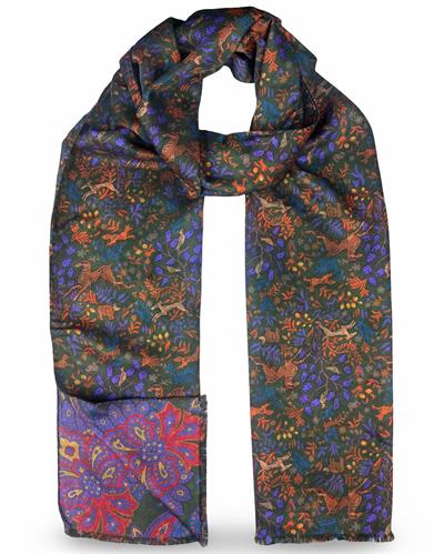 SCIARPA GASTONE DOUBLE FACE 46X185 100%SETA