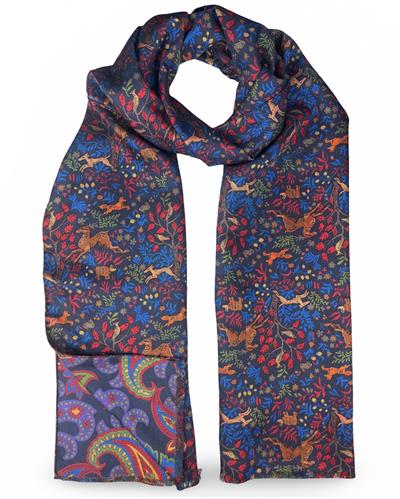 SCIARPA GASTONE DOUBLE FACE 46X185 100%SETA