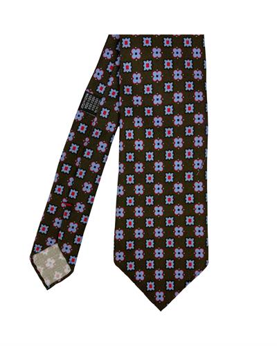 CRAVATTA SFODERATA BISHOP 100%SETA STAMPA