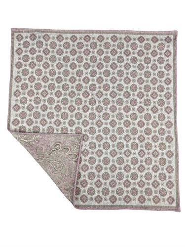 POCHETTE DOUBLE FACE 33X33 70%SETA 30%COTONE