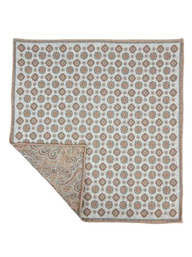 POCHETTE DOUBLE FACE 33X33 70%SETA 30%COTONE