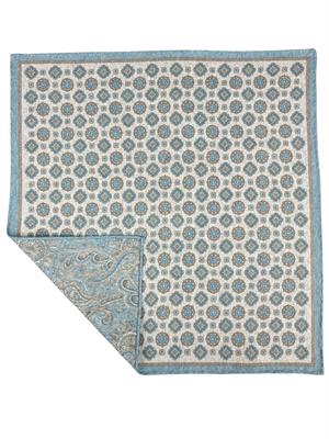 POCHETTE DOUBLE FACE 33X33 70%SETA 30%COTONE