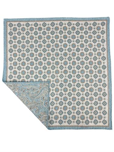 POCHETTE DOUBLE FACE 33X33 70%SETA 30%COTONE