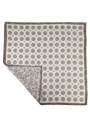 POCHETTE DOUBLE FACE 33X33 100%SETA ORLO A MANO