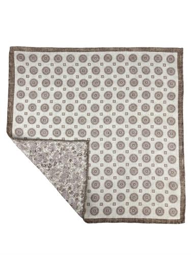 POCHETTE DOUBLE FACE 33X33 100%SETA ORLO A MANO