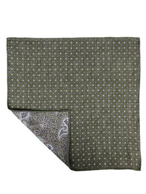 POCHETTE DOUBLE FACE 33X33 100%SETA ORLO A MANO