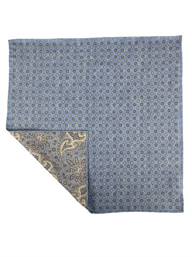 POCHETTE DOUBLE FACE 33X33 100%SETA ORLO A MANO