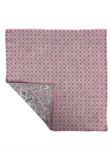 POCHETTE DOUBLE FACE 33X33 100%SETA ORLO A MANO