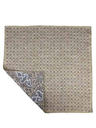 POCHETTE DOUBLE FACE 33X33 100%SETA ORLO A MANO