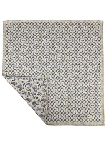 POCHETTE DOUBLE FACE 33X33 100%SETA ORLO A MANO