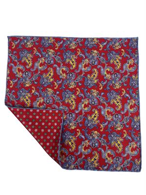 POCHETTE DOUBLE FACE 33X33 100%SETA ORLO A MANO