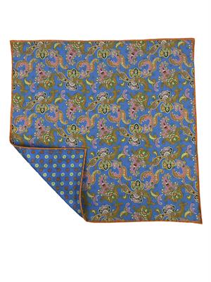 POCHETTE DOUBLE FACE 33X33 100%SETA ORLO A MANO