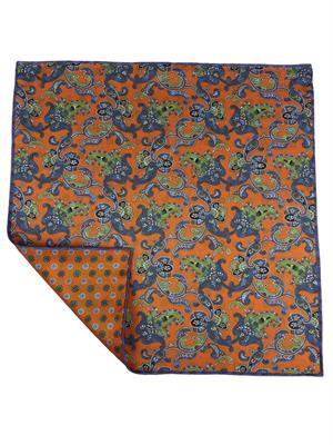 POCHETTE DOUBLE FACE 33X33 100%SETA ORLO A MANO