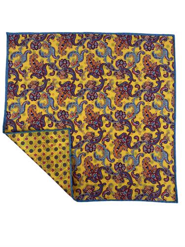 POCHETTE DOUBLE FACE 33X33 100%SETA ORLO A MANO