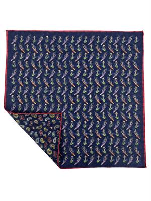 POCHETTE DOUBLE FACE 33X33 100%SETA ORLO A MANO