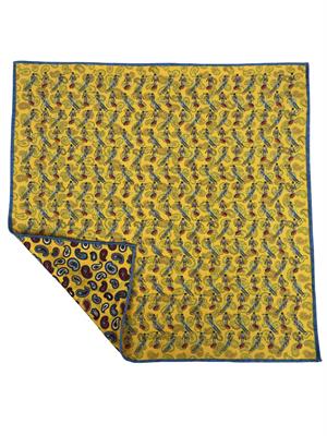 POCHETTE DOUBLE FACE 33X33 100%SETA ORLO A MANO