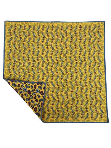 POCHETTE DOUBLE FACE 33X33 100%SETA ORLO A MANO