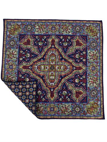 POCHETTE DOUBLE FACE 33X33 100%SETA ORLO A MANO