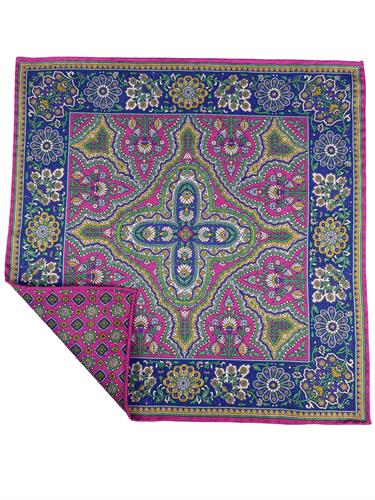 POCHETTE DOUBLE FACE 33X33 100%SETA ORLO A MANO