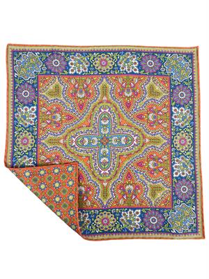 POCHETTE DOUBLE FACE 33X33 100%SETA ORLO A MANO