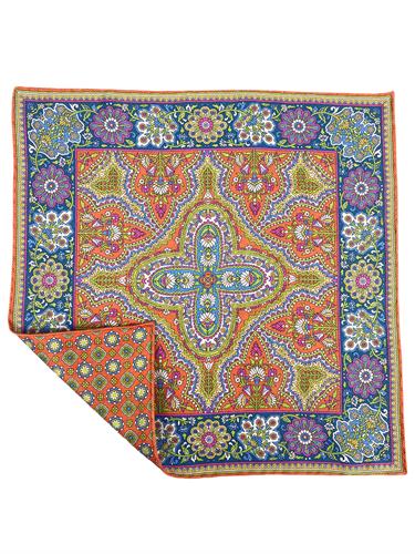 POCHETTE DOUBLE FACE 33X33 100%SETA ORLO A MANO