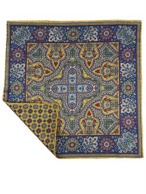 POCHETTE DOUBLE FACE 33X33 100%SETA ORLO A MANO