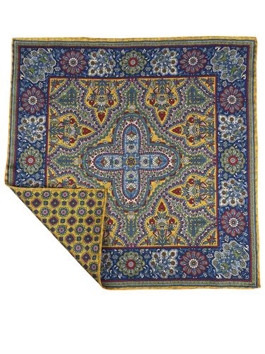 POCHETTE DOUBLE FACE 33X33 100%SETA ORLO A MANO