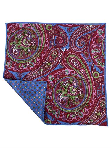 POCHETTE DOUBLE FACE 33X33 100%SETA ORLO A MANO