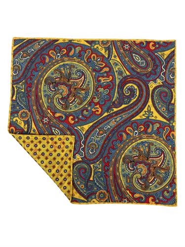 POCHETTE DOUBLE FACE 33X33 100%SETA ORLO A MANO