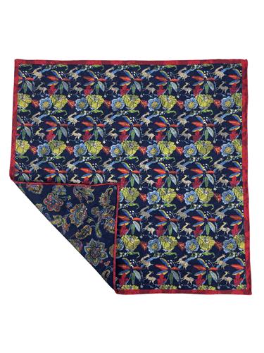 POCHETTE DOUBLE FACE 33X33 100%SETA ORLO A MANO