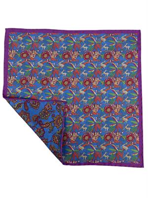 POCHETTE DOUBLE FACE 33X33 100%SETA ORLO A MANO