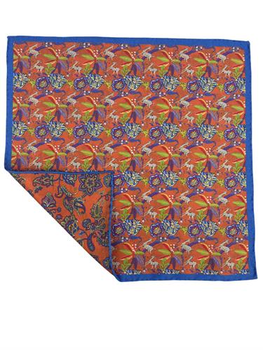 POCHETTE DOUBLE FACE 33X33 100%SETA ORLO A MANO