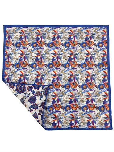 POCHETTE DOUBLE FACE 33X33 100%SETA ORLO A MANO