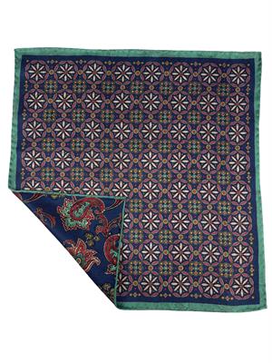 POCHETTE DOUBLE FACE 33X33 100%SETA ORLO A MANO