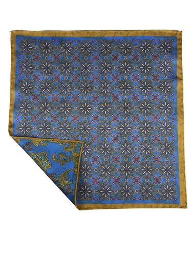 POCHETTE DOUBLE FACE 33X33 100%SETA ORLO A MANO