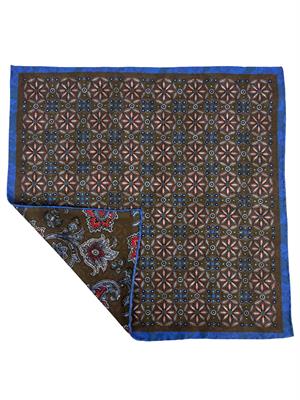 POCHETTE DOUBLE FACE 33X33 100%SETA ORLO A MANO