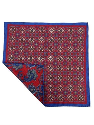 POCHETTE DOUBLE FACE 33X33 100%SETA ORLO A MANO