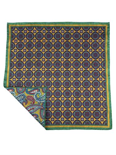 POCHETTE DOUBLE FACE 33X33 100%SETA ORLO A MANO