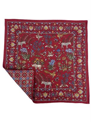 POCHETTE DOUBLE FACE 33X33 100%SETA ORLO A MANO